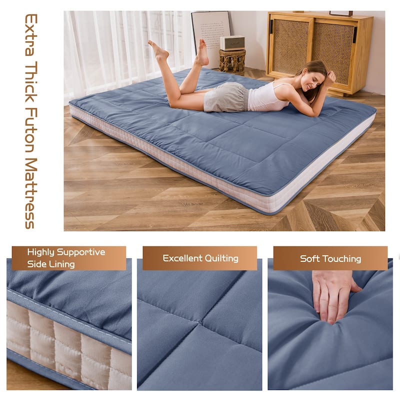 Padded Japanese Roll Up Floor Futon Mattress