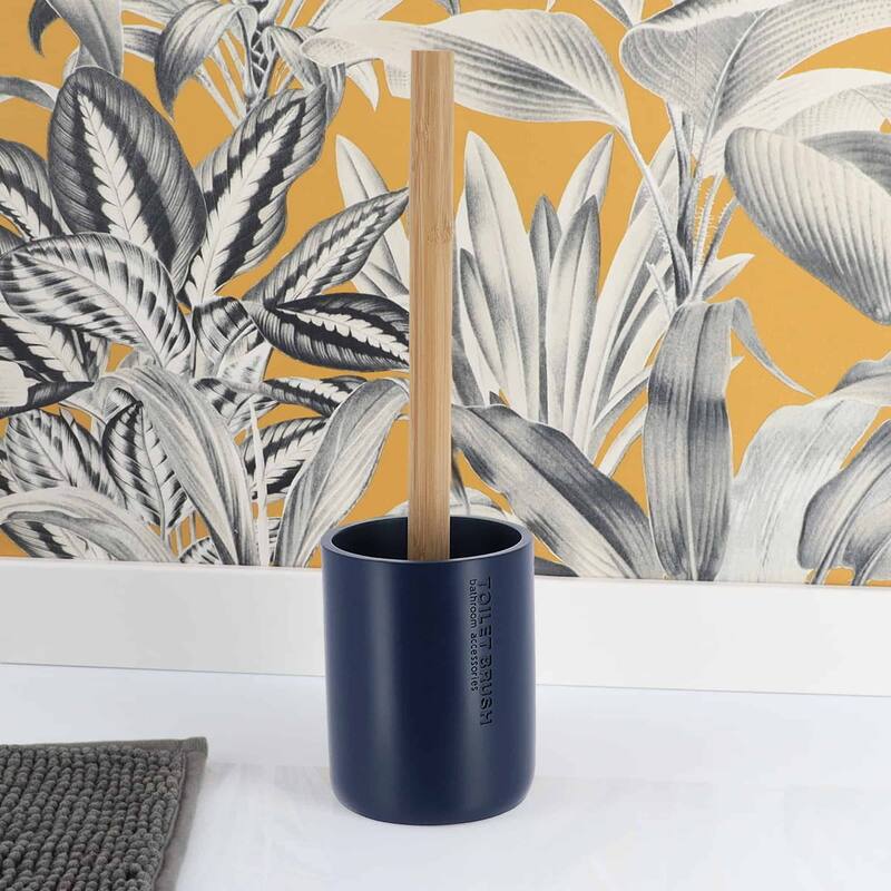 Bathroom Accessories with Natural Accents, Modern 6-piece Set