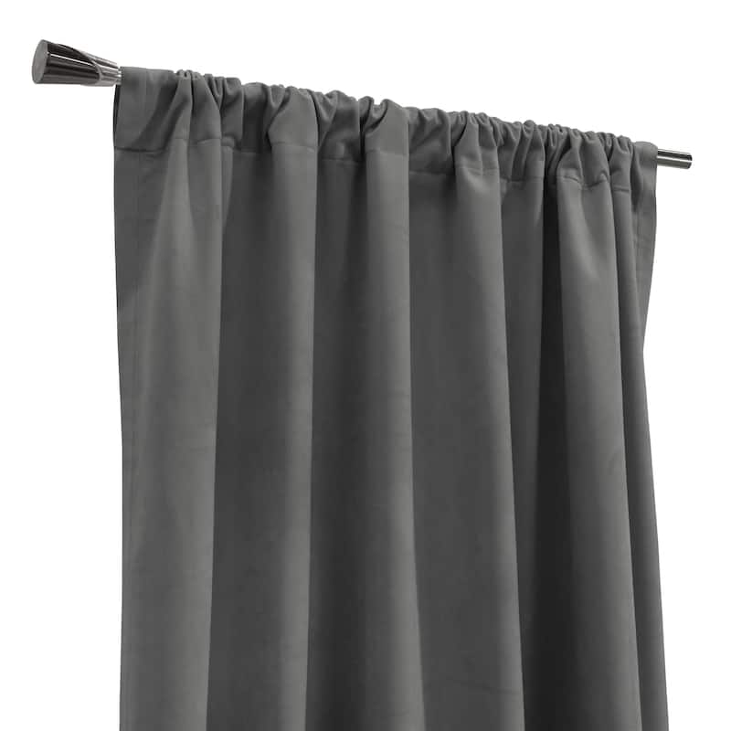 Scala Room Darkening Velvet Dual Header Curtain Panel