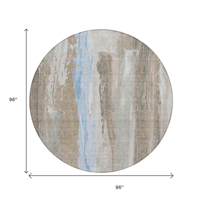 HomeRoots Abstract Transitional Rectangle Outdoor Rug