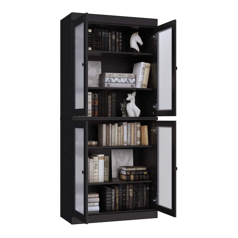 100% Solid Wood 6-Shelf Bookcase with Optional Doors by Palace Imports