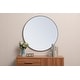 preview thumbnail 139 of 186, Carson Carrington Labbemala Metal Frame Round Mirror