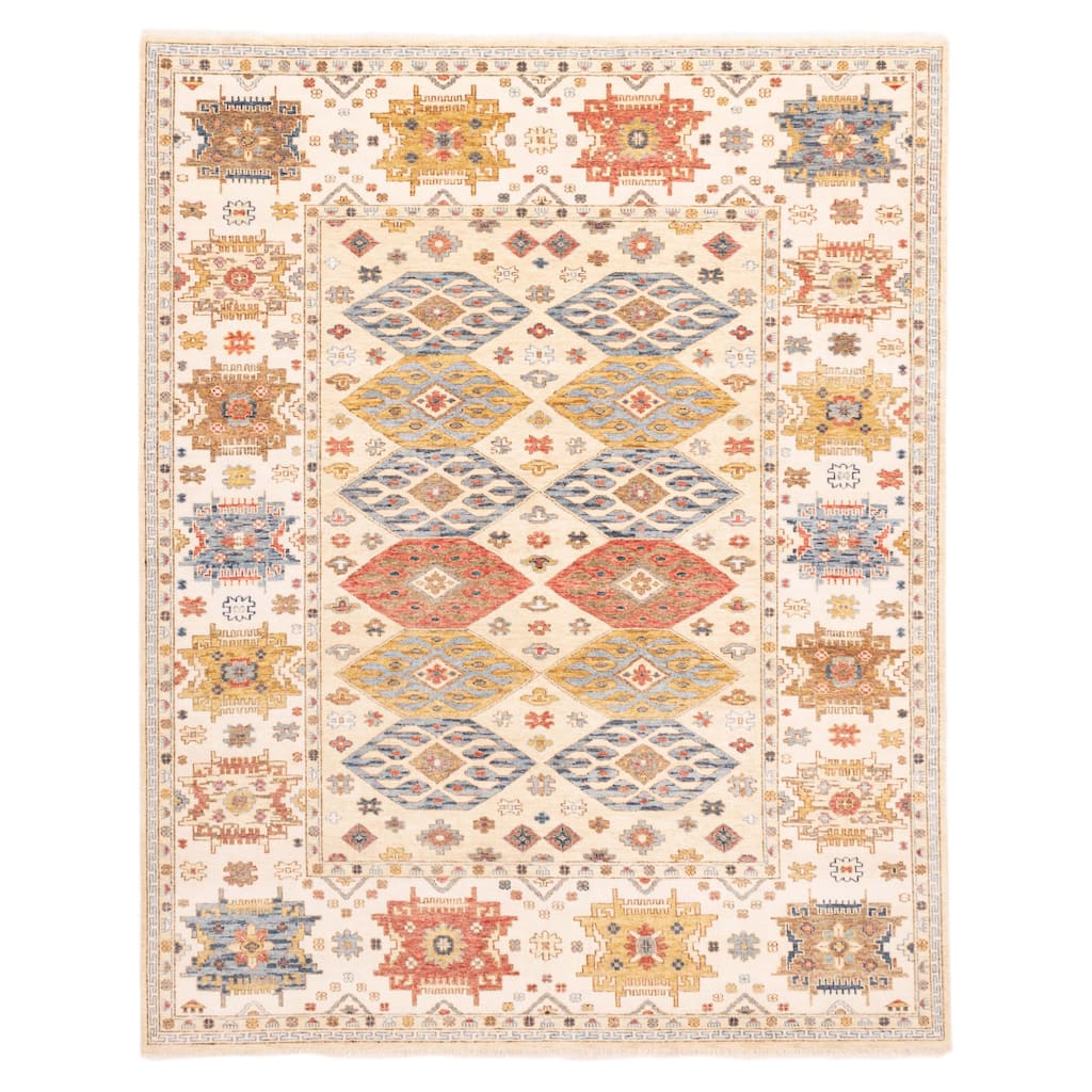 ECARPETGALLERY Hand-knotted Jules Sultane Beige, Ivory Wool Rug - 8'2 x 10'1