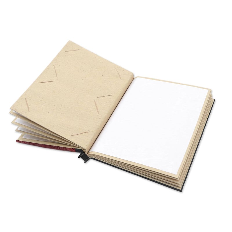 Novica Handmade Buddhas Eyes In Red Wood And Natural Fiber Photo Album