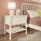 preview thumbnail 12 of 33, Max and Lily Jenny Lind Nightstand with 1 Drawer and Bottom Shelf Linen White