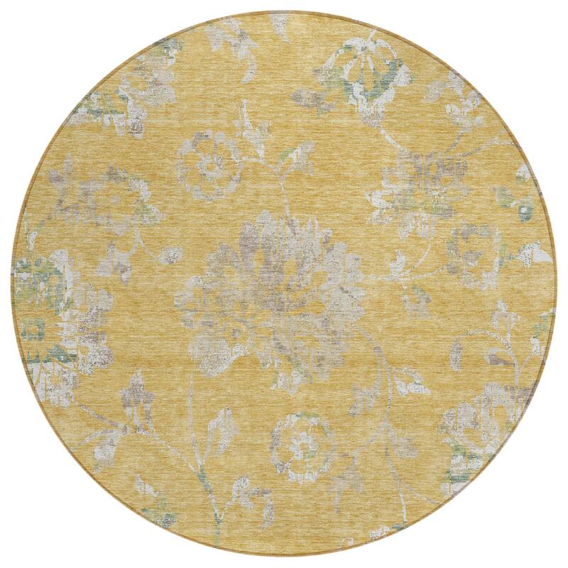 HomeRoots Floral Transitional Rectangle Outdoor Rug