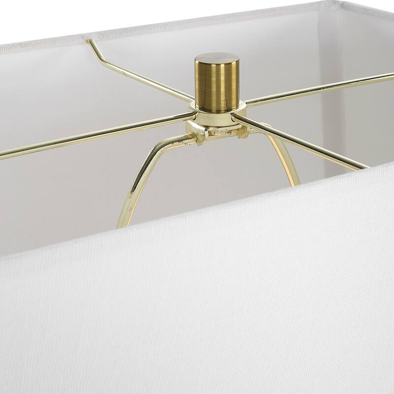 Square Body Ceramic Table Lamp - 15"W x 25"H x 9"D
