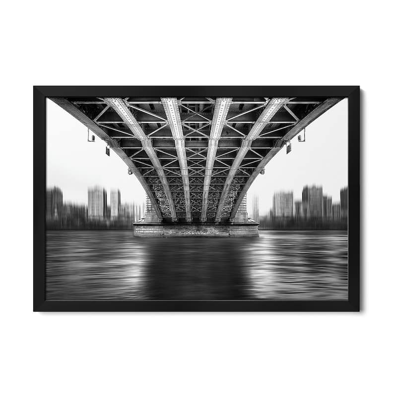 Bridge To Another World Premium Framed Poster by Em-Photographies - Black - 32x24x1