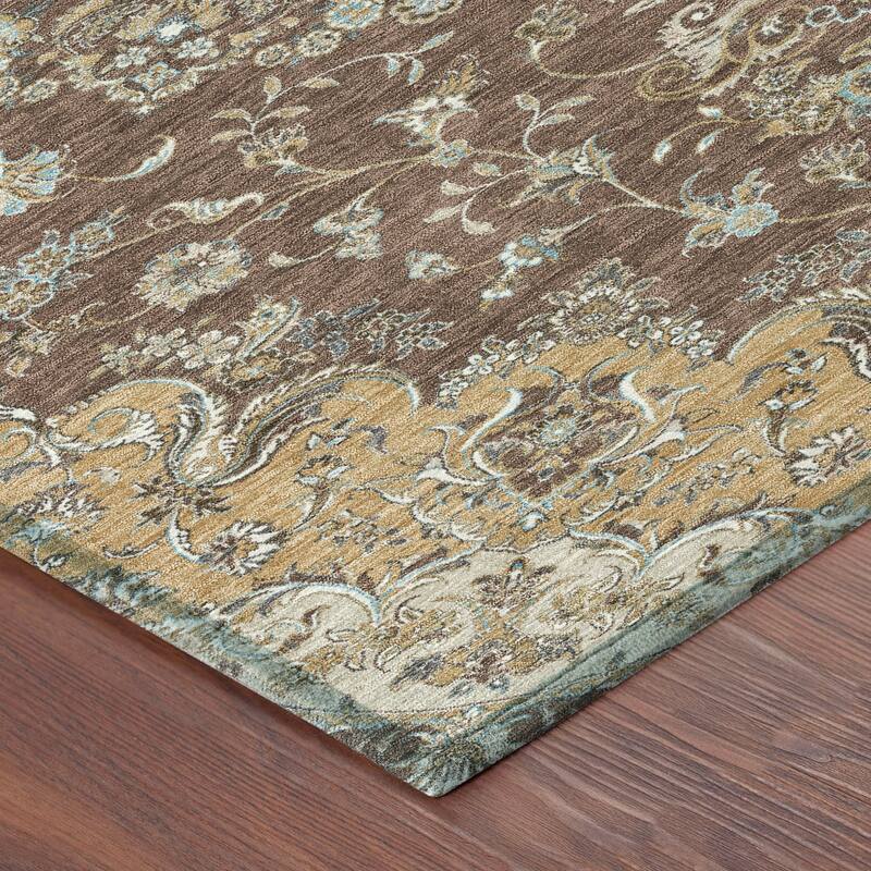 Machine Washable Indoor/ Outdoor Traditional Niko Chantille Rug