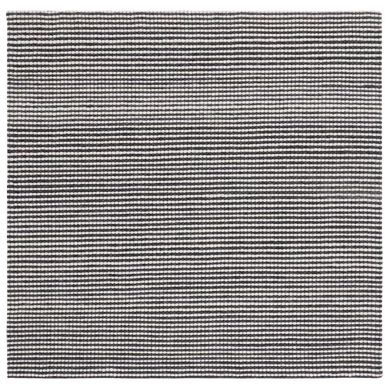 SAFAVIEH Handmade Natura Gerrita Wool Area Rug - 6' Square - Ivory/Black