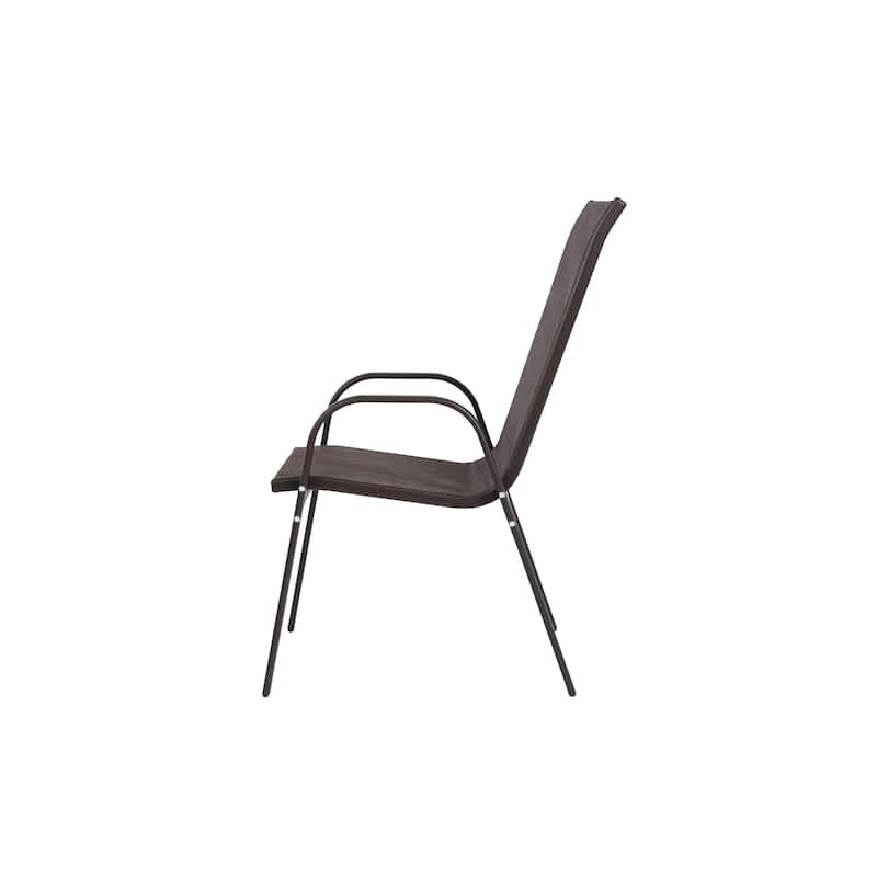 Outdoor Camping Chairs with Breathable Textilene Fabric, Set of 2