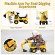 preview thumbnail 8 of 6, Licensed Caterpillar Kids Ride-On Digger-Yellow - 29" x 12" x 21.5" (L x W x H)