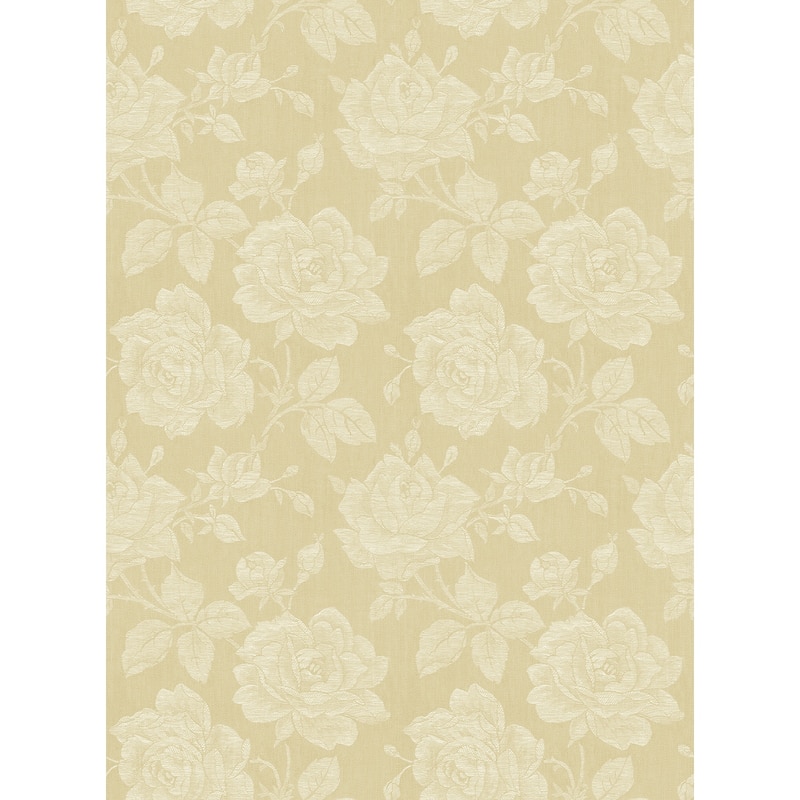 Seabrook Designs Maeva Rosebuds Unpasted Wallpaper - 20.5 in. W x 33 ft. L - Blonde & Pearl