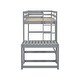 preview thumbnail 9 of 14, Bunk Beds with Platform Stairs and Guard Rails, Underbed Space