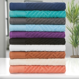 Superior 100-percent Egyptian Cotton Basket Weave 6-Piece Towel Set