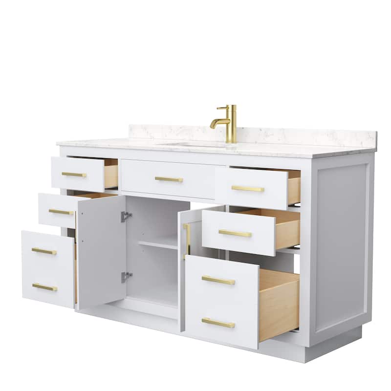 Beckett TK 60-inch Single Vanity, Cultured Marble Top