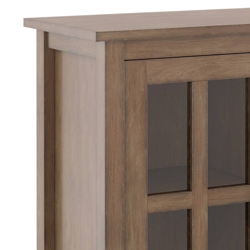 WYNDENHALL Norfolk SOLID WOOD 32 inch Wide Transitional Low Storage Cabinet - 32"w x 14"d x 31" h