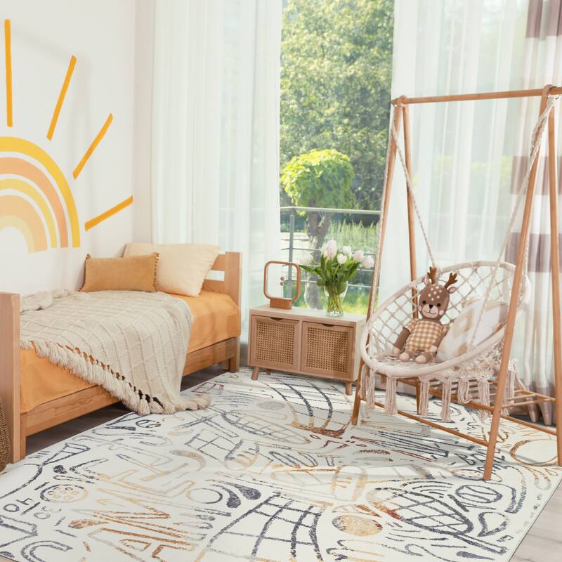 Katie Merz SPORTSGLYPHS Tennis Area Rug