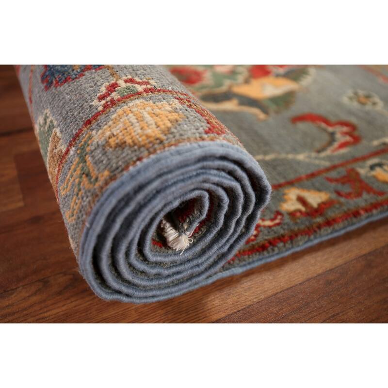Gray Kazak Oriental Runner Rug Handmade Wool Carpet - 2'1" x 5'9"