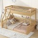 preview thumbnail 18 of 25, Twin XL over Queen Bunk Bed with Ladder and Guardrails