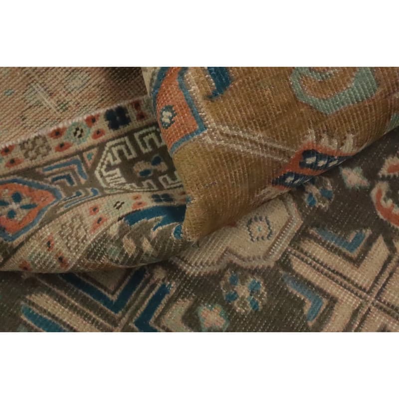 Hand Knotted Oriental 100% Wool Carpet Traditional Medallion Brown Tabriz Area Rug - 6' 4'' X 4' 10''