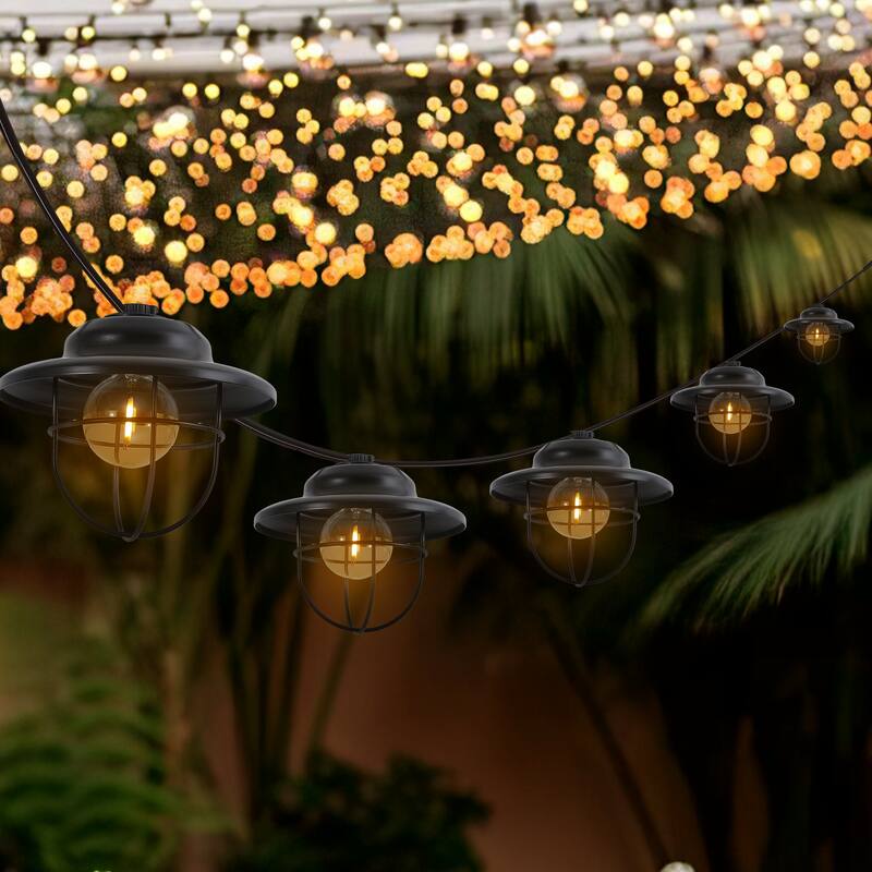 JONATHAN Y 10 ft G40 String Lights - 10-Light, Indoor/Outdoor - 10-Light