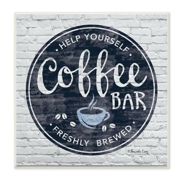 Stupell Industries Urban Coffee Bar Brick Patterned Cafe Sign Wood Wall Art 12x12 Blue On Sale Overstock Stupell Industries Urban Coffee Bar Brick Patterned Cafe Sign Wood Wall Art 12x12 Blue On Sale Overstock