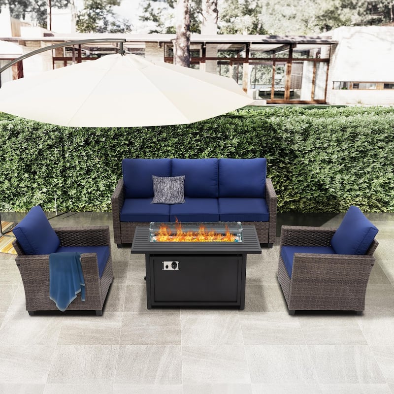 5 - Person Outdoor Seating Group with Cushions