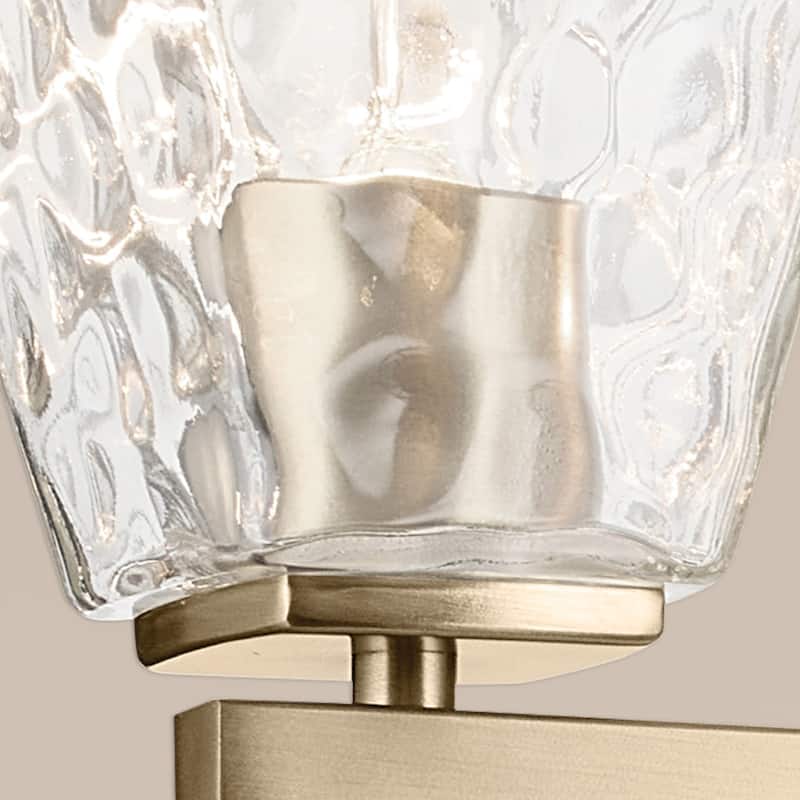 Kichler Lighting Marant 33.25" 4-Light Vanity Light with Clear Water Glass in Champagne Bronze