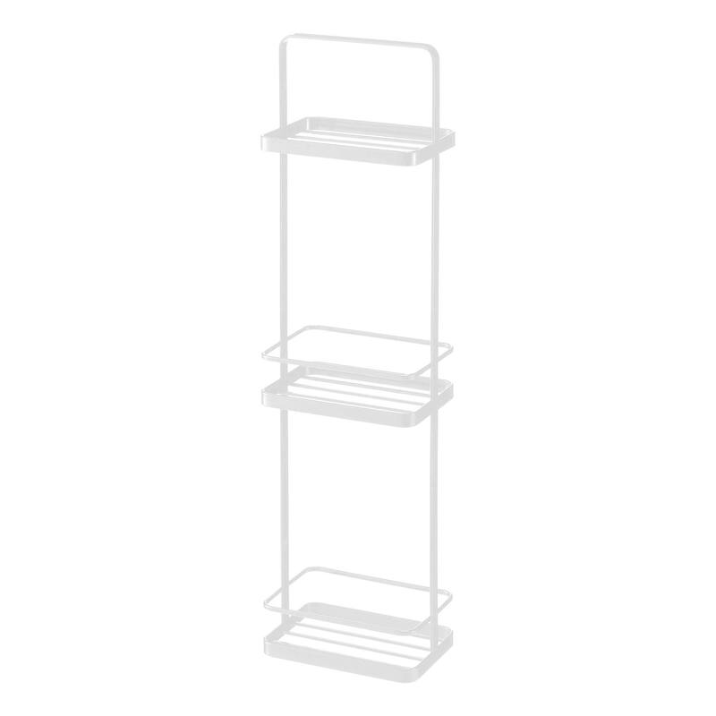 Yamazaki Home Shower Caddy - Three Sizes, Steel, Large - L 4.72 x W 7.09 x H 26.38 inches