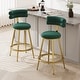 preview thumbnail 3 of 16, Christopher Knight Home - Oliver velvet 27.65-Inch Counter Stool with Iron Frame, Set of 2