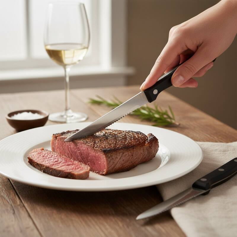 Chef Craft 2pc Serrated Stainless Steel Blade Steak Knife Set