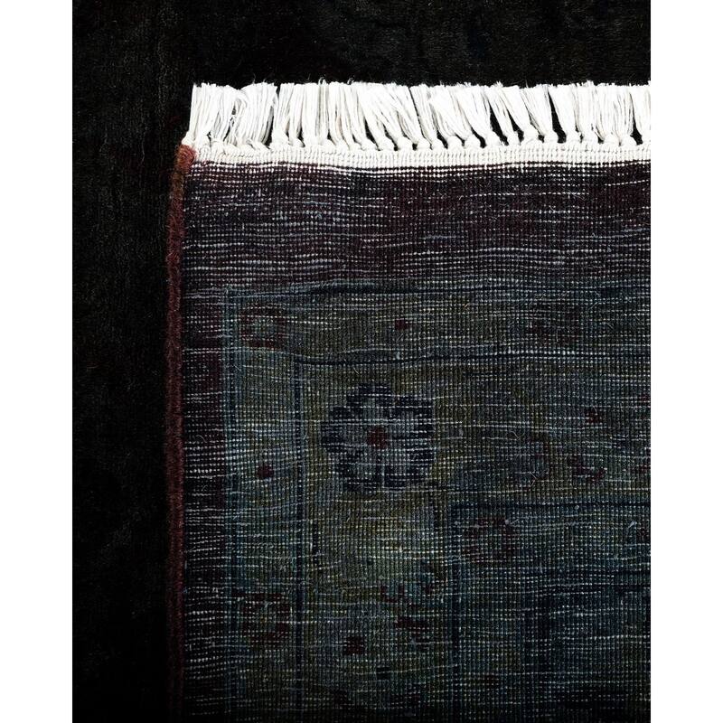Overton Hand Knotted Wool Vintage Inspired Modern Contemporary Overdyed Brown Area Rug - 10' 2" x 17' 9"