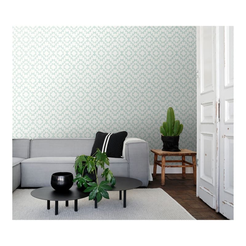 ESTA Home Fantine Mint Geometric Wallpaper - 20.5 x 396 x 0.025