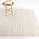preview thumbnail 6 of 8, Bishop Abstract Stripe Area Rug 5'3" x 7' - Beige/Cream