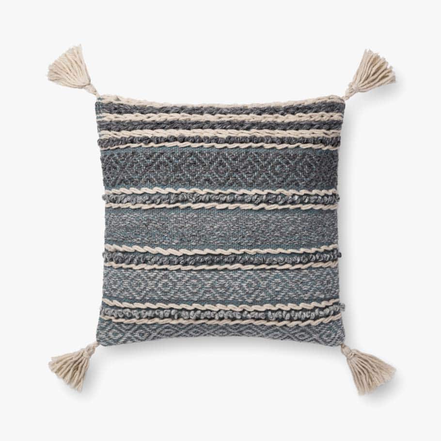 Alexander Home Diamond Tassel Farmhouse Throw Pillow