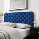 preview thumbnail 5 of 54, Lizzy Tufted Twin Performance Velvet Headboard Navy