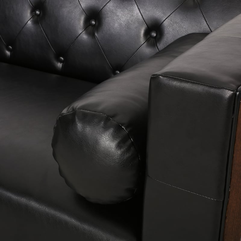 Faraway Modern Tufted Sofa w/ Accent Pillows by Christopher Knight Home