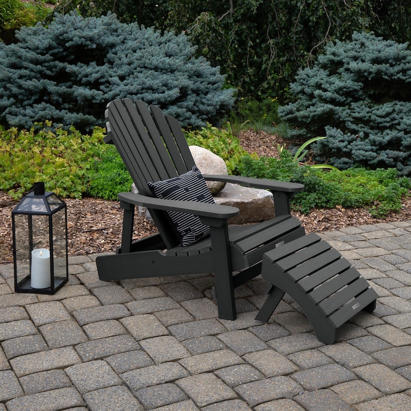 HIGHWOOD Folding and Reclining Adirondack Chair with Folding Ottoman
