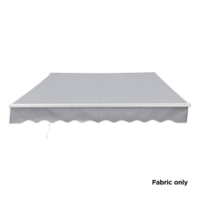 ALEKO Fabric Replacement for 16 x 10 feet Retractable Patio Awning Silver Gray