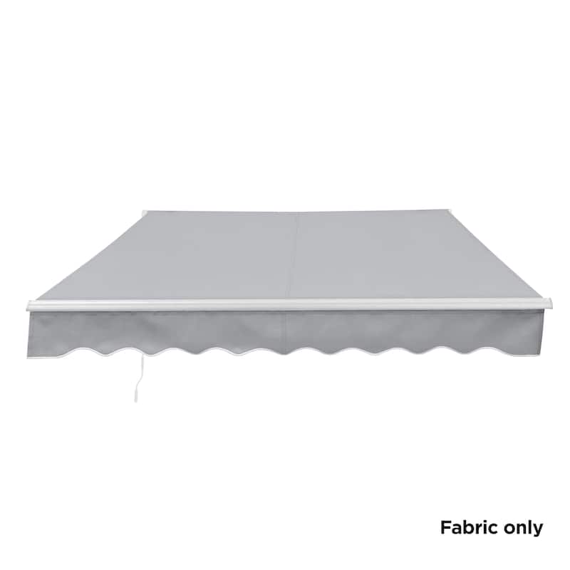 ALEKO Fabric Replacement for 20 x 10 feet Retractable Patio Awning Silver Gray