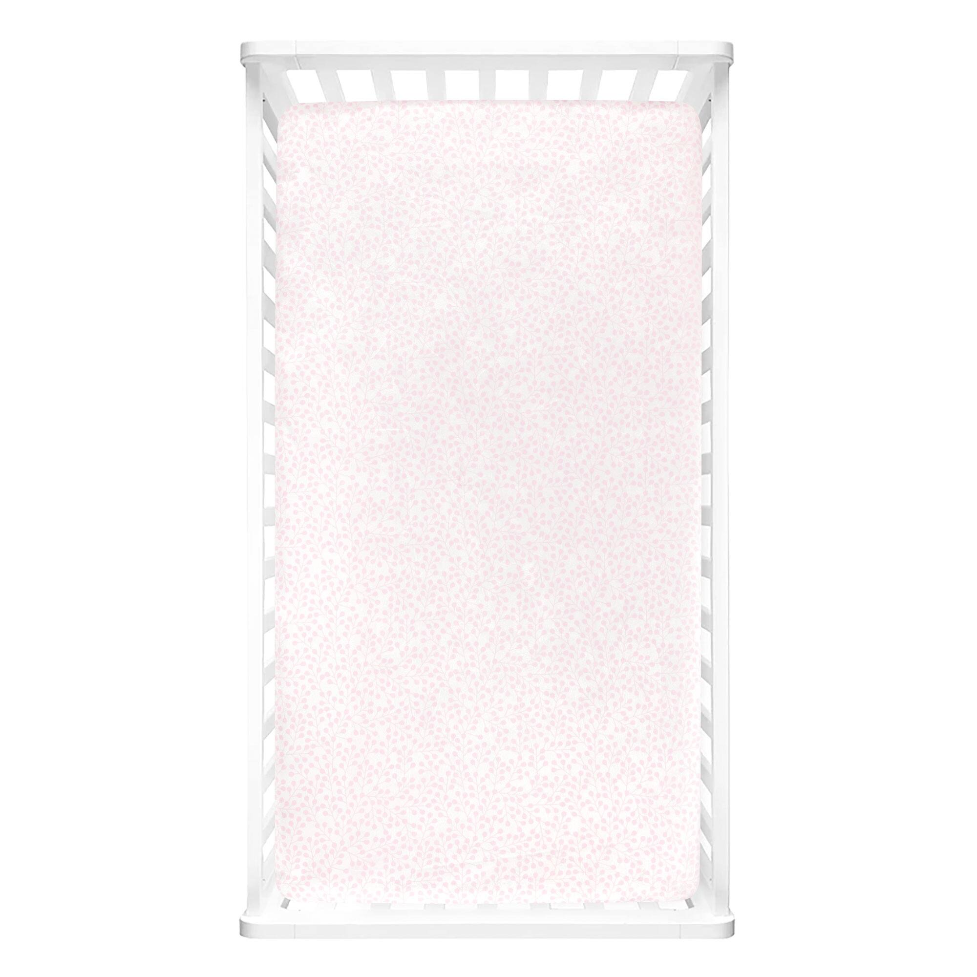 Lush Decor Baby Farmhouse Leaf Branch Soft & Plush Fitted Crib Sheet