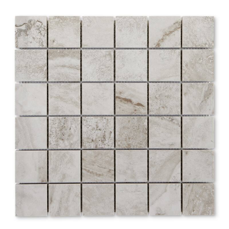 Tufo 12 in. x 12 in. Glazed Porcelain Mosaic Wall and Floor Tile