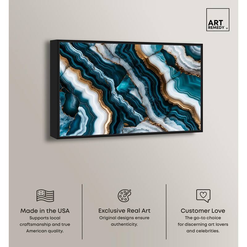 Teal Tides Treasure I Canvas by Art Remedy