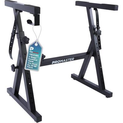 Piano Keyboard Stand - 20-34 Inches Adjustable, Portable, Universal, Foam-Padded Arms, Designed Z Style, Digital Music