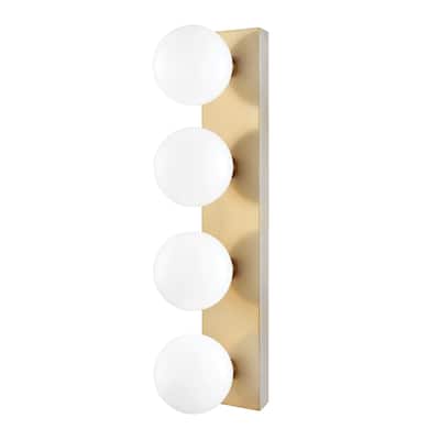 Porch & Den Briles Opal Glossy Glass Bath Bracket