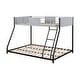 preview thumbnail 4 of 11, Black Twin over Full Size Metal Bunk Bed, Heavy-duty with Vent Board