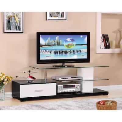 Ivana TV Stand in White & Black 91140