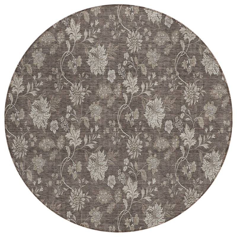 HomeRoots Floral Transitional Rectangle Outdoor Rug