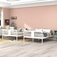 preview thumbnail 2 of 36, Full Over Full Bunk Bed with Ladder, Solid Wood Bunk Bed Frame with Safety Guardrail for Teens/Adults, Convertible into Two Beds